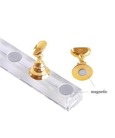 Acrylic Nail Display Stand Set - Training Fingernail Holder for Manicure Tools (Gold & Silver) | Perfect for Salons & DIY - Buy Online on SooperMarket.com