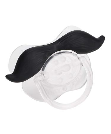 Funny pacifier mini portable cute kissable lips beard gentleman mustache teeth pacifier environmentally friendly food -safe silicone material for babies and (7 men)