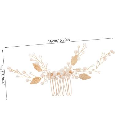 ABOOFAN Decor Hair Accessories Hair Clips Hair Barrettes Wedding Elegant Headdress Wedding Party Headdress Wedding Pearl Hair Pin Hair Side Comb Wedding Hair Pin Hair Comb Prom Bride Metal - Buy Online on SooperMarket.com