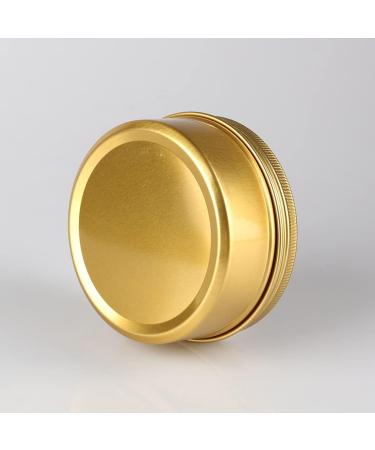Zeoabsy 10-Piece Gold Aluminum Empty Jars - 150ml Round Tins with Screw Lid for Cosmetics Candles & Ointments | Includes 5 Spatulas & 1 Gold Label - Buy Online on SooperMarket.com