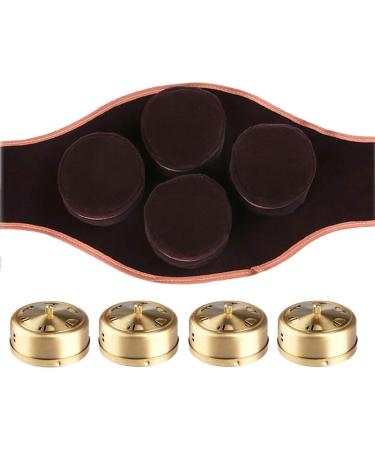 Moxa Cone Burner Box Set - Acupuncture Moxa Box Moxibustion Burner Holder Box with 4 Boxes and Carry On Belt for Back Pain Muscle Stiffness Tendonitis Arthritis/NO Moxa Cone (B)