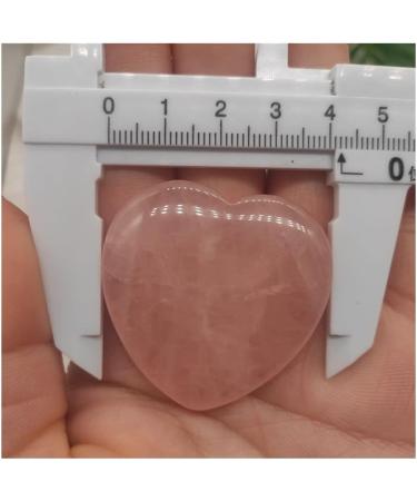 for 1pcs 40 * 40mm Rose Quartz Heart Shaped Stone Natural Crystal Stone Mineral Specimen - Buy Online on SooperMarket.com