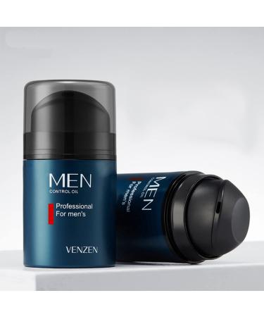 VENZEN Men Control Oil Facial Cleanser Cream Moisturizing Dry Skin Purify Smooth Toner Anti-Acne Anti-Aging 50g/1.76oz