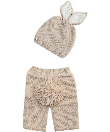 IMEKIS Newborn Baby Easter Bunny Photography Prop Costume - Crochet Knit Hat, Diaper, Carrot Outfit Set - Buy Online on SooperMarket.com