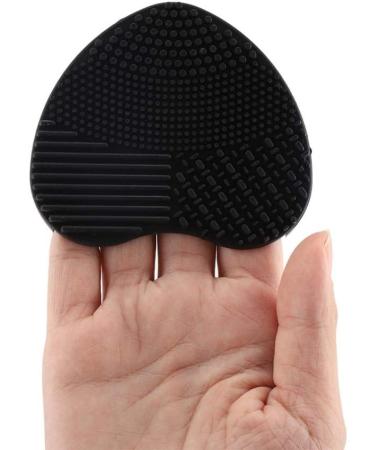 Silicone gloves brush accessories heart shape silicone makeup brush detergent brush for cosmetic washing(Black) - Buy Online on SooperMarket.com