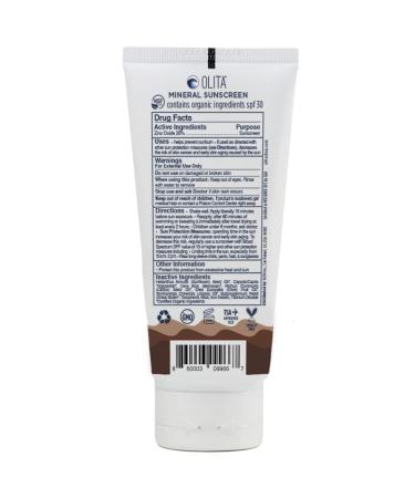 Olita Tinted Mineral Sunscreen SPF 30 Lotion - Golden Amber | 3 oz Broad Spectrum, Chemical Free, All-Natural, Reef Safe, Organic - Buy Online on SooperMarket.com