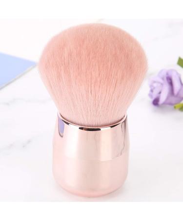 Round Head Powder Brush - Short Handle Seamless Makeup Brush | Soft Fiber Blush Brush for Flawless Finish - Buy Online on SooperMarket.com
