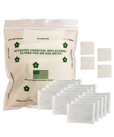 Green Piece Overstuffed - Pack of All Natural Baby Diaper Pail Deodorizer Activated Charcoal Air Purifier - Pack of 15 Double Sized Sachets (24g) 0.06 Ounce (Pack of 15)