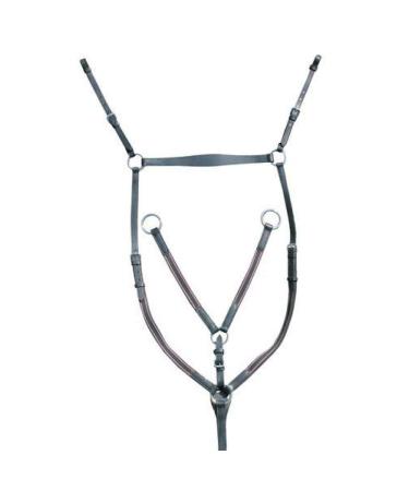 HKM breastplate with martingale fittings color silver black M