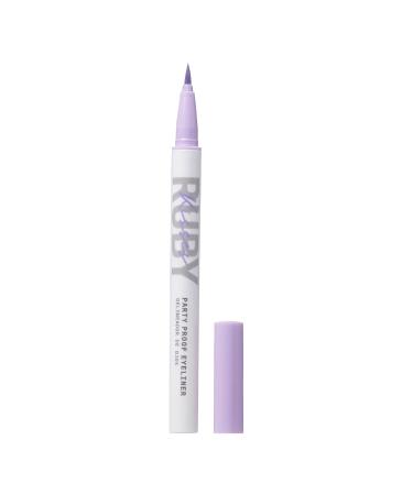 Ruby Kisses Party Proof Eyeliner  Pastel Colors Premium Felt-tip Waterproof Long-lasting Eyeliner (Lavender Latte)