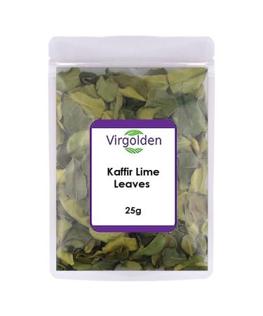 Kaffir Lime Leaves 25g by Virgolden - Pure Natural Kaffir Lime Leaves Aromatic and Distinctive Flavor