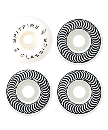 Spitfire Unisex Adult Formula-Four Classic Wheels - White, 54 mm