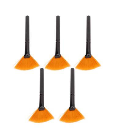 5 Pieces Fan Brushes Face Applicator Brush Soft Fan Brush Acid Applicator Brush Cosmetic Makeup Applicator Tools Mud Cream