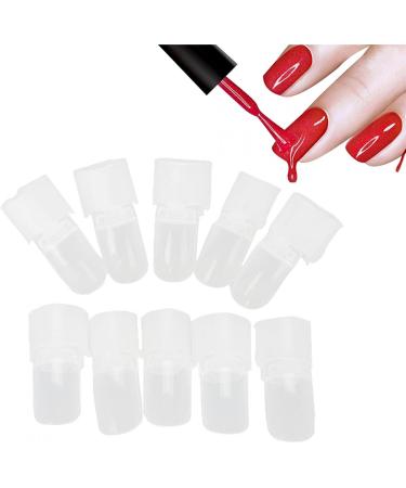 Nail Tips Shield Protector Nail Polish Varnish Protector Holder Nail Tips Cover Finger Nail Protector Tips Easy To Use for Protect 10 Finger Nails - Buy Online on SooperMarket.com