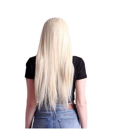 Buy Long Straight Hair Wig for Women - Fashionable Chemical Fiber Cosplay Wigs in Europe & America | Dark Brown & White Options - Buy Online on SooperMarket.com
