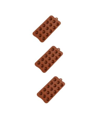 OUNONA 3pcs 15 Cake Mold Baking Molds Molder Cake Stencils Baking Pan Silicone Mold De para Gelatinas Ice Cube Molds Chocolate Mold Jelly mediumx3pcs Coffeex3pcs