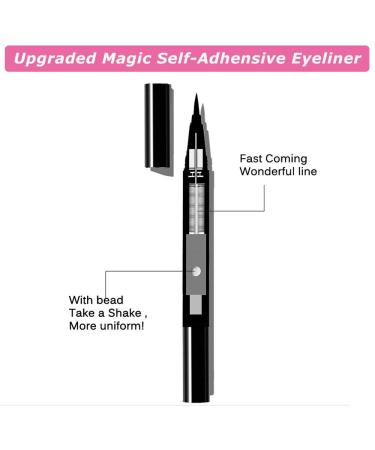 Cuckoo Magic Self Adhesive Eyeliner 2 Pcs - Waterproof Black Liquid Magnetic Eye Liner Pen - Buy Online on SooperMarket.com
