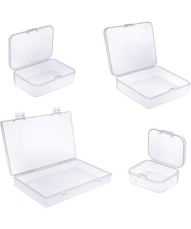 Goodma 24-Piece Rectangular Mini Clear Plastic Storage Box Set for Small Items and Crafts - Buy Online on SooperMarket.com