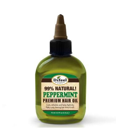 Difeel Premium Natural Hair Oil - Peppermint Oil 2.5 ounce Peppermint Peppermint