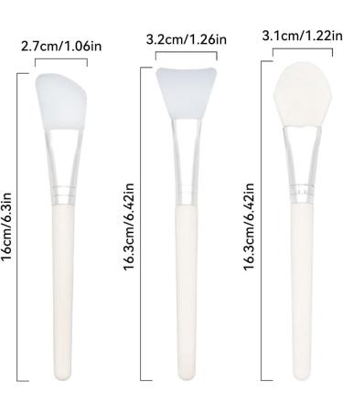 Dajidafu Brush Facial Mask Silicone White Professional Cutter-Type Tongue-Type Brushes Mud Cream Care Tool DIY Soft Beauty Tongue Shape - Buy Online on SooperMarket.com