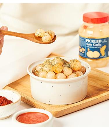 Homtiem Pickled Solo Garlic 7.04 Oz (200g) - Honey & Ginsen | Non-Additives, Non-Preservatives | Ideal for Spicy Pickled Garlic & Healthy Recipes - Buy Online on SooperMarket.com