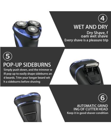 GeRRiT Electric Shavers for Men - Waterproof Rotary 3D Floating Razor & Beard Trimmer | Rechargeable Professional Shaving - Buy Online on SooperMarket.com