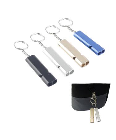 Buy CRLLDPM 4-Piece Trill Pipe Set | Metal Emergency Signal Whistle with Keychain for Referees & Survival Needs - Buy Online on SooperMarket.com