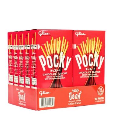 Pocky Chocolate Cream Covered Biscuit Sticks 2.47 oz (Pack of 10) 10 Count (Pack of 1)