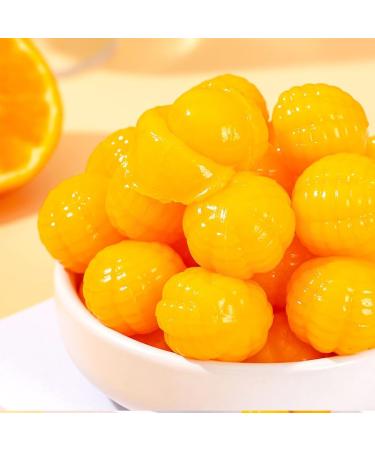 Peeling Fruit Juice Fudge Orange juice flavored candy fruit soft candy gummy candy healthy nutritious dessert wedding candies New Year Candy Chinese delicious snack gift pack (800g(About 86pieces))