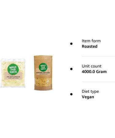 Wholefood Earth - Vital Wheat Gluten Flour - Vegan - GMO Free (3kg) & Nutritional Yeast Flakes 1 kg - with B12 Dairy Free GMO Free Vegan + Nutritional Yeast Flakes 3 kg (Pack of 1) - Buy Online on SooperMarket.com