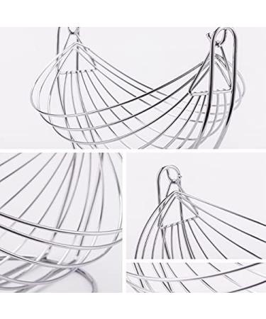 Fruit Basket Bowl Metal Swing Fruit Basket Storage Bowl Plate Vegetables Display Stand Rack Kitchen Decoration Fruit Bowls (Color : Small) - Buy Online on SooperMarket.com