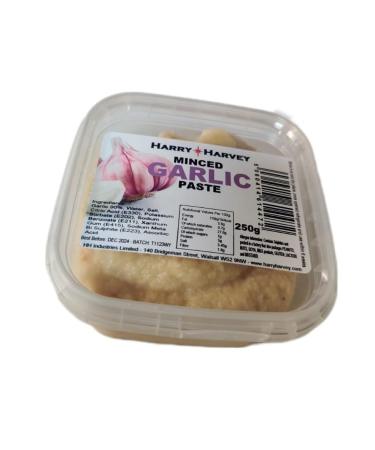 Harry Harvey Minced Garlic Paste 250g Crushed Puree - Ready to use