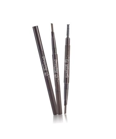 WOFASHPURET 2 1 Waterproof Eyebrow Pen Brow Brush Eyebrow Pencil Brush Written Makeup Tools To Rotate Triangle 1 count (Pack of 1) As Shown