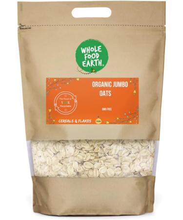 Wholefood Earth Organic Jumbo Oats 3 kg | Vegan | High Fibre | Certified Organic & Organic Dried Deglet Nour Dates (Pitted) 1 kg | GMO Free | Raw | Vegan | High Fibre | Certified Organic + Deglet Nour Dates - Buy Online on SooperMarket.com