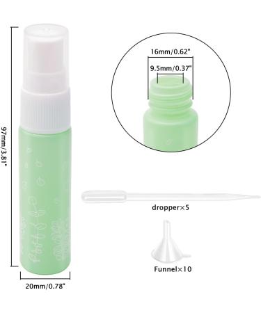Buy PXYELEC 10ml Green Glass Spray Bottles - Refillable Atomizer Set with 10 Trophies for Perfumes & Essential Oils - Ideal for Travel & Dosage - Buy Online on SooperMarket.com
