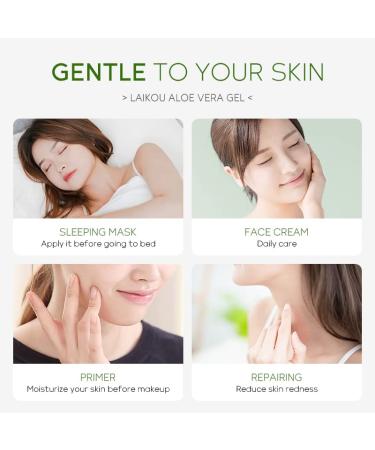 Organic Aloe Vera Gel for Face and Body - 96% Fresh Aloe, Deeply Soothing & Firming, Sunburn Relief, Acne Treatment - Buy Online on SooperMarket.com