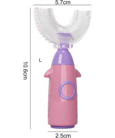 Rocket Shape Kids U-Shaped Toothbrush - Food Grade Soft Silicone Brush Head 360 Oral Teeth Cleaning Design for Toddlers and Children 1-8 Years/8-12 Years Old Pink 1-8 Years Old 1 count (Pack of 1) Pink - Buy Online on SooperMarket.com