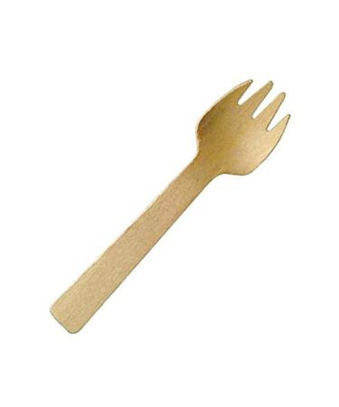 Perfect Stix Spork 100-100 Disposable Wooden Spork, 4" (Pack of 100)