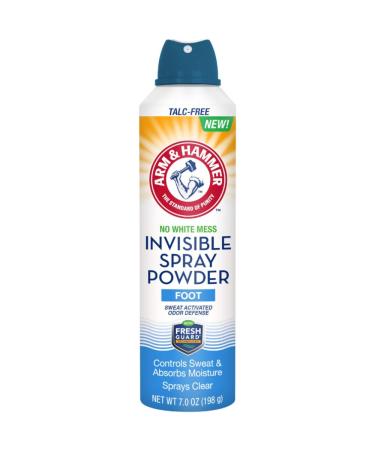 Arm & Hammer No White Mess Invisible Spray Foot Powder, 7 Ounces