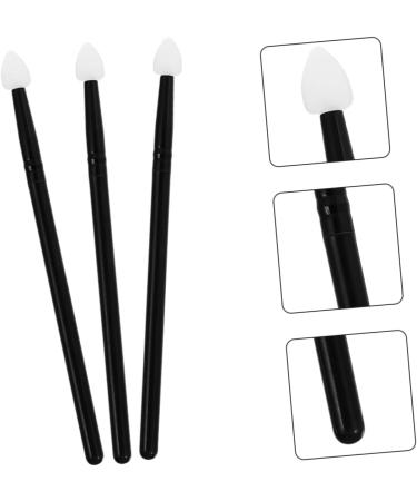 PLAFOPE 3pcs Makeup Brush Makeup Applicator Sponges Makeup Black Plastic Handle - Buy Online on SooperMarket.com