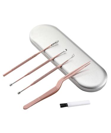 Healeved 1 Set of Ear Wax Removal Ear Wax Removal Kit Earwax Remover Kit 5 Pcs Ear Rose Gold 14x1cm