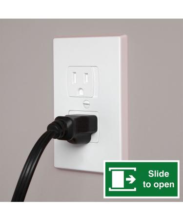 Jambini Self-Closing Baby Proof Outlet Covers Baby Proofing - An Alternative To Plug Covers for Electrical Outlets and Outlet Protectors (3 pack) - Buy Online on SooperMarket.com