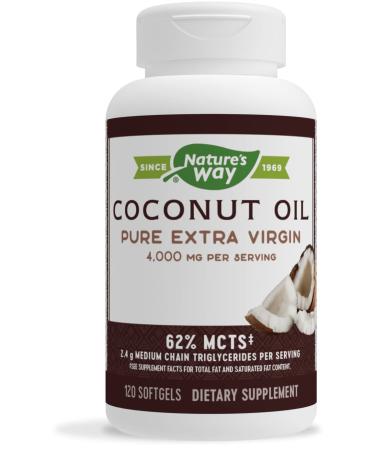 Nature's Way Coconut Oil Pure Extra Virgin 1,000 mg per softgel, 120 Softgels