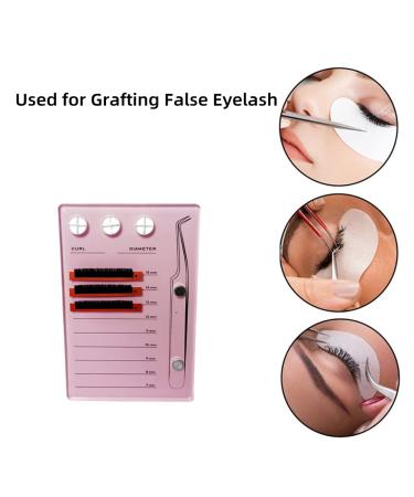 Acrylic Eyelash Extension Organizer | Pink False Eyelash Tray with Scale - Buy Online on SooperMarket.com