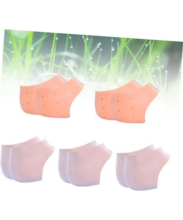 FOMIYES 10 Pairs Silicone Foot Heel Socks Cushion Sleeves Protective Sleeve Silicone Heel Grips Walking Accessories Reusable Moisturizing Feet Moisturizing Socks Foot Spa Socks Boots Crack - Buy Online on SooperMarket.com