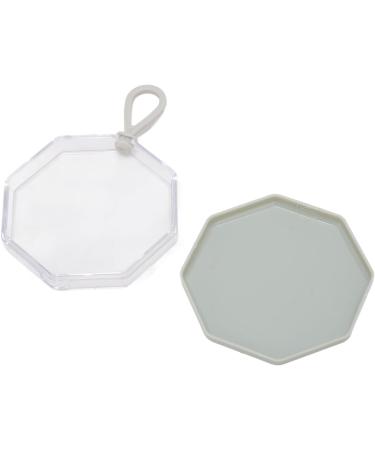 Makeup Puff Box Safe Powder Puff Storage Box Gray Portable Octagonal Dustproof for Powder Rooms for Beads - Buy Online on SooperMarket.com