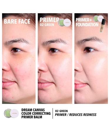 Dream Canvas Color Correcting Primer Balm (Green 002) - Perfect for Flawless Skin - Buy Online on SooperMarket.com