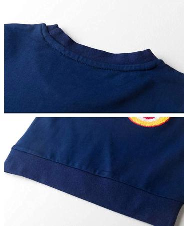 Girls Cotton Long Sleeve Sweatshirt | Kids Casual Jumper | Toddler Pullover | Age 1-12 Years | Blue (4-5 Years) - Buy Online on SooperMarket.com