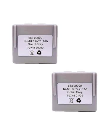 2 Pack 3.6V 68300900 Battery 2100mAh Rechargeable NI-MH 68300900 Battery for HETRONIC Remote Control