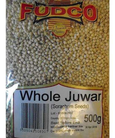 Fudco Whole Juwar | 500G | Sorghum Whole | Whole Sorghum Millet | Whole Grains | High Protein | Cholam | Millet Grains | Indian Origin | Each 500g | Pack Of 2 - Buy Online on SooperMarket.com